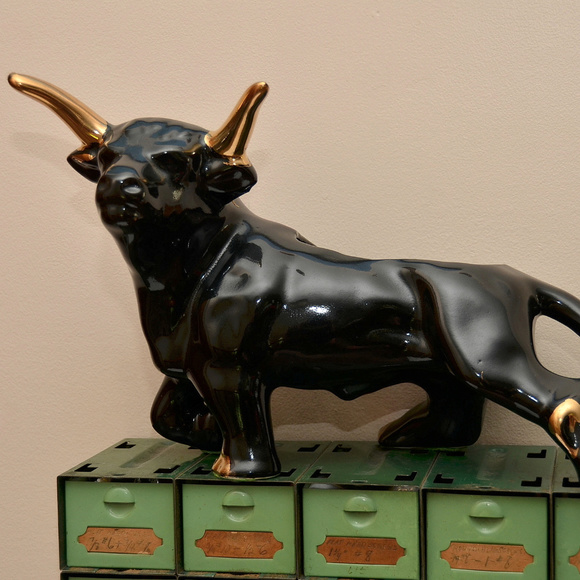Vintage Other - large vintage bull planter midcentury cow vase
